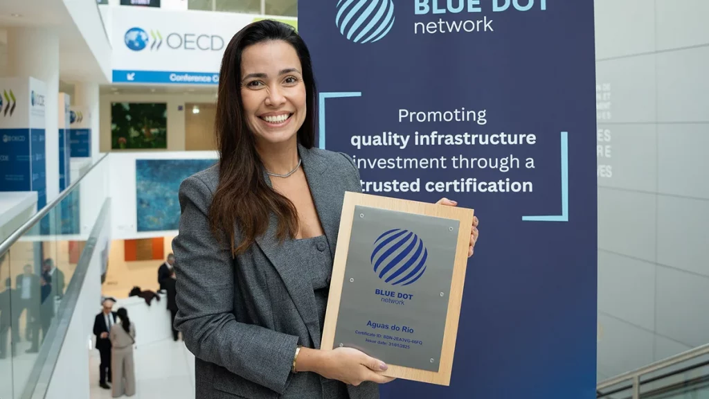 Aegea premiada na OCDE, em Paris, pela atuação da Águas do Rio