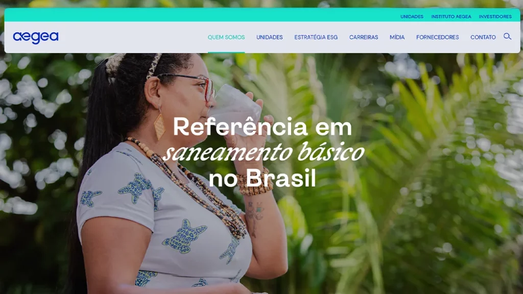 Aegea reformula site ampliando transparência e diálogo com a sociedade