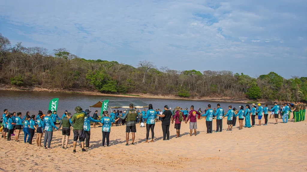 Atletas correm para salvar o Rio Araguaia em Barra do Garças