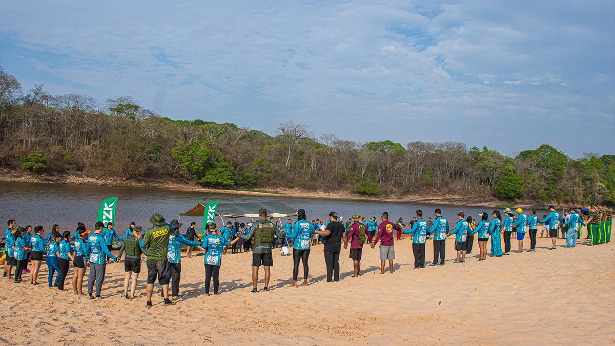 Atletas correm para salvar o Rio Araguaia em Barra do Garças